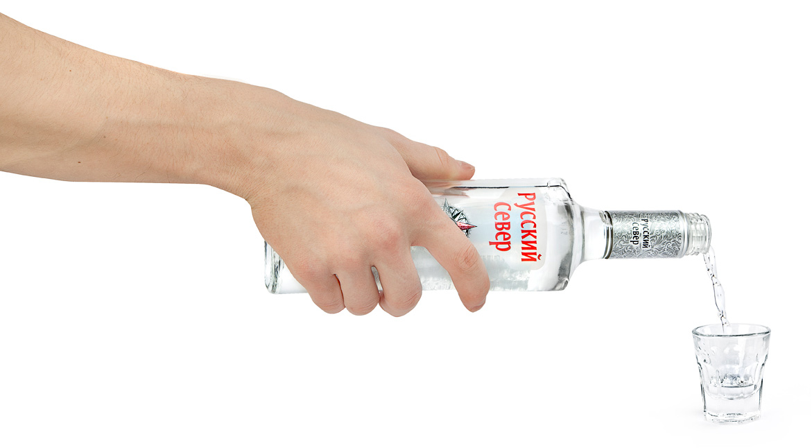 Bottles for Russian North vodka