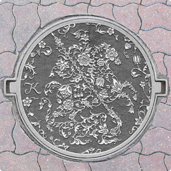 moscow manhole ornament