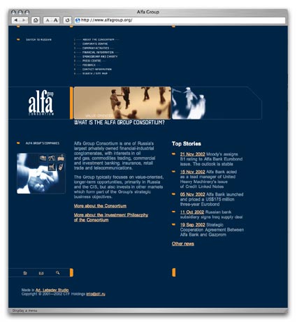 Alfa Group English website