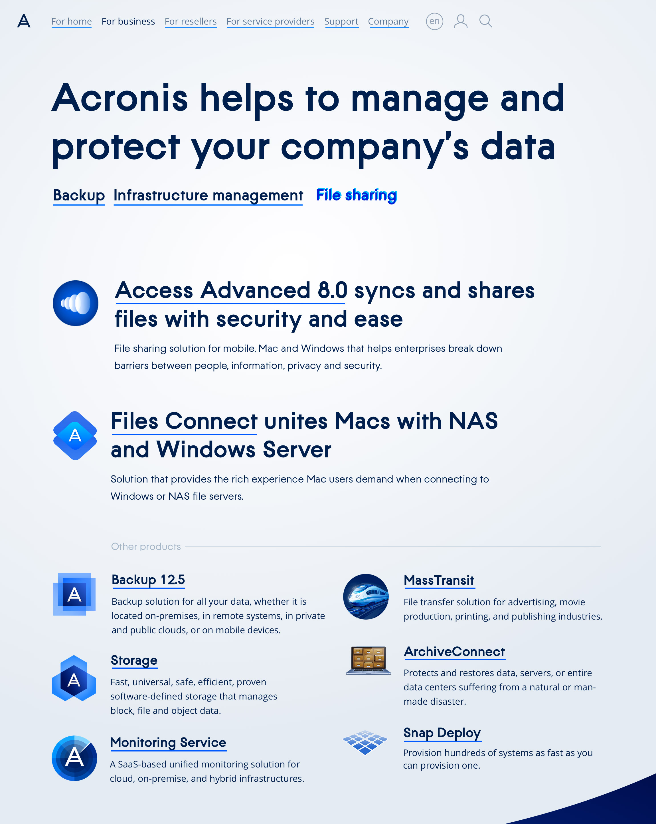 acronis business