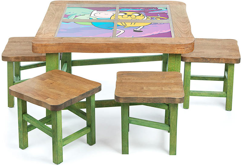 adventure time wooden table