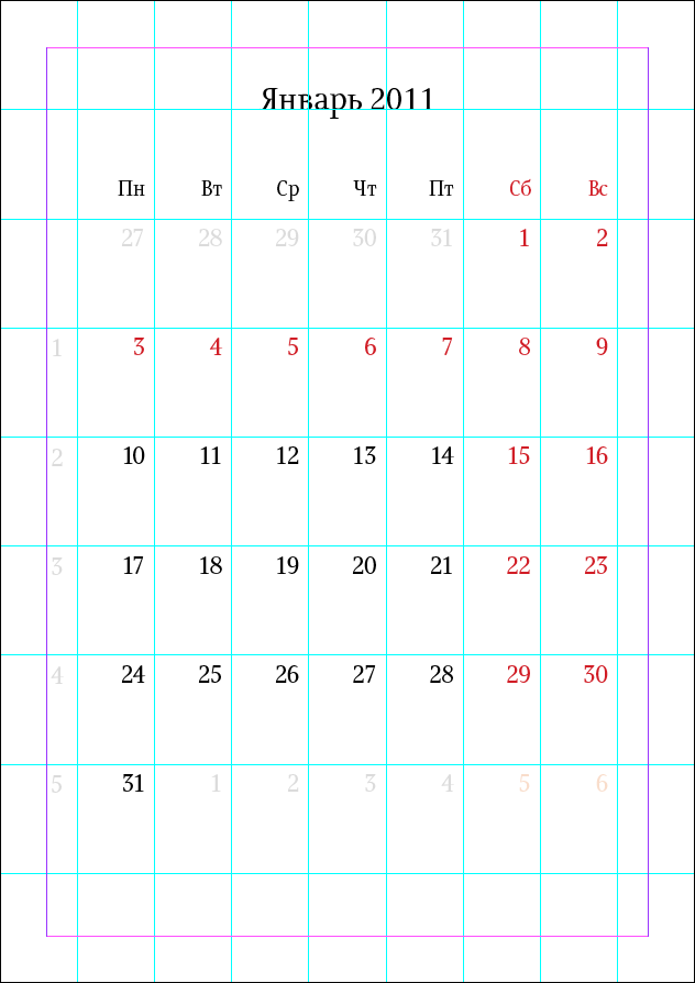 Calendar 2011 1