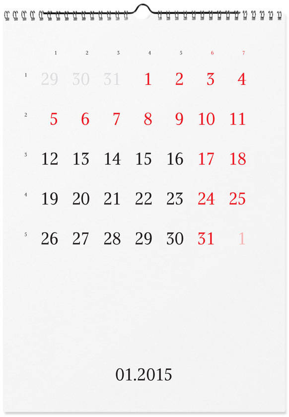 calendar 2015 inside
