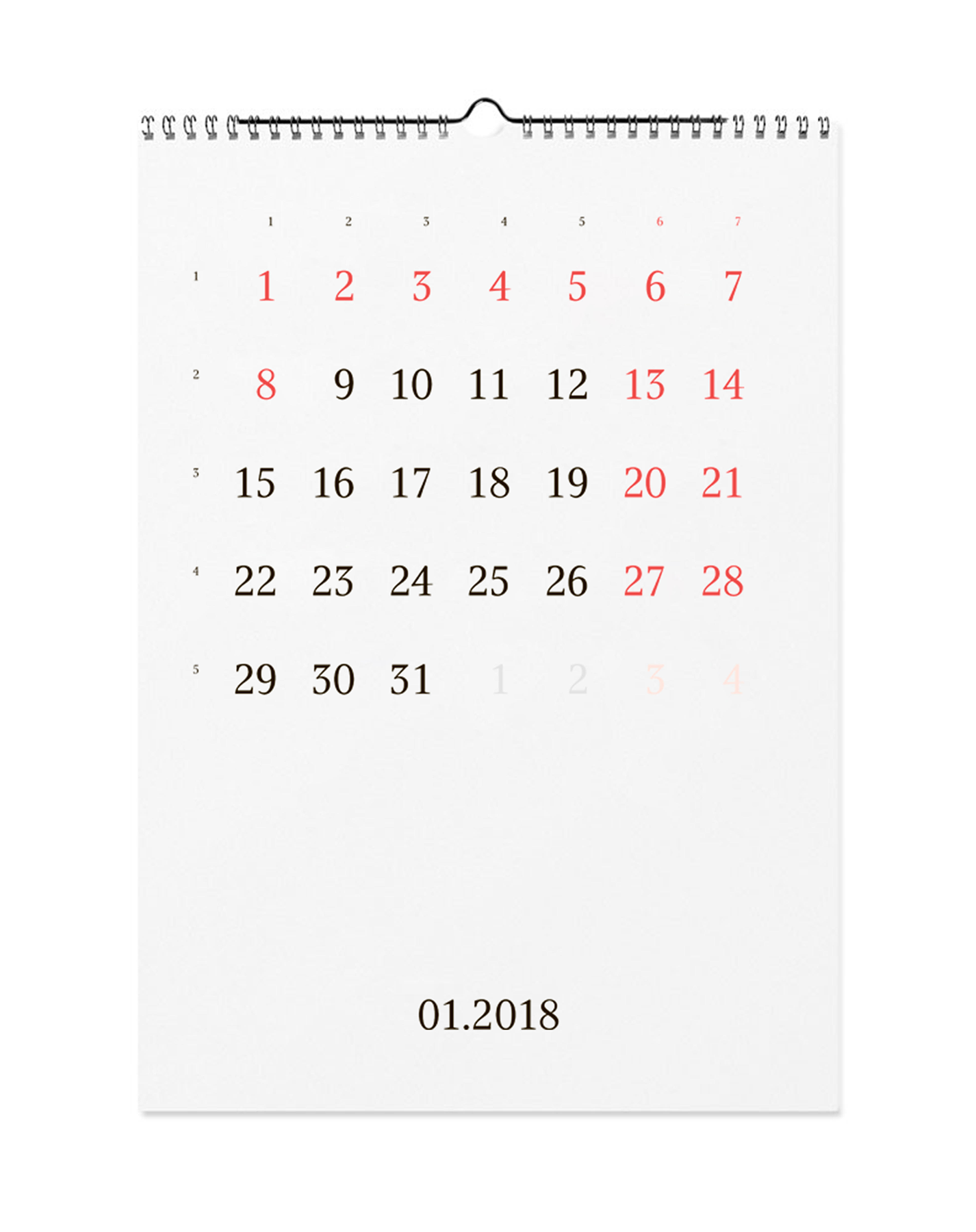 calendar2018 render 2