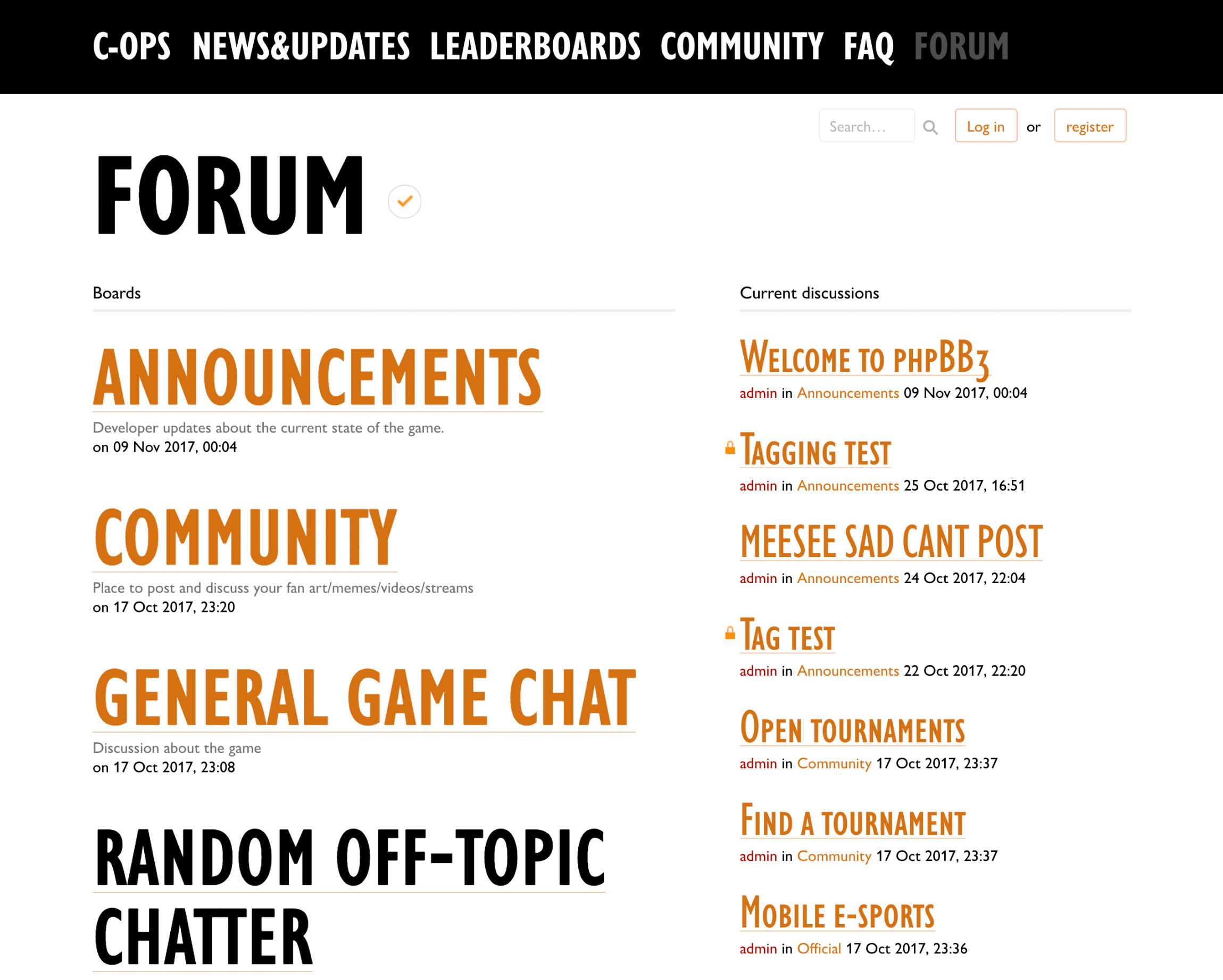 c ops forum