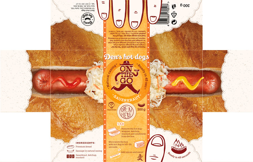 Download The making of the characters, logo and packaging for Den's Hot Dogs