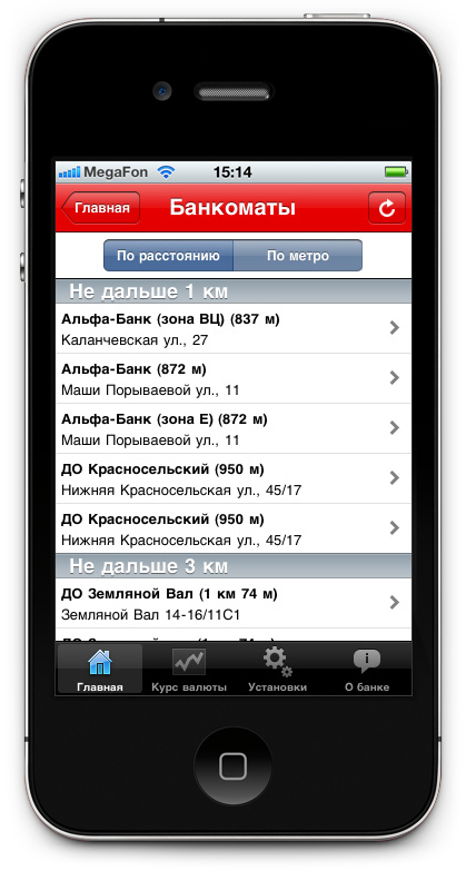 iphone alfa distance
