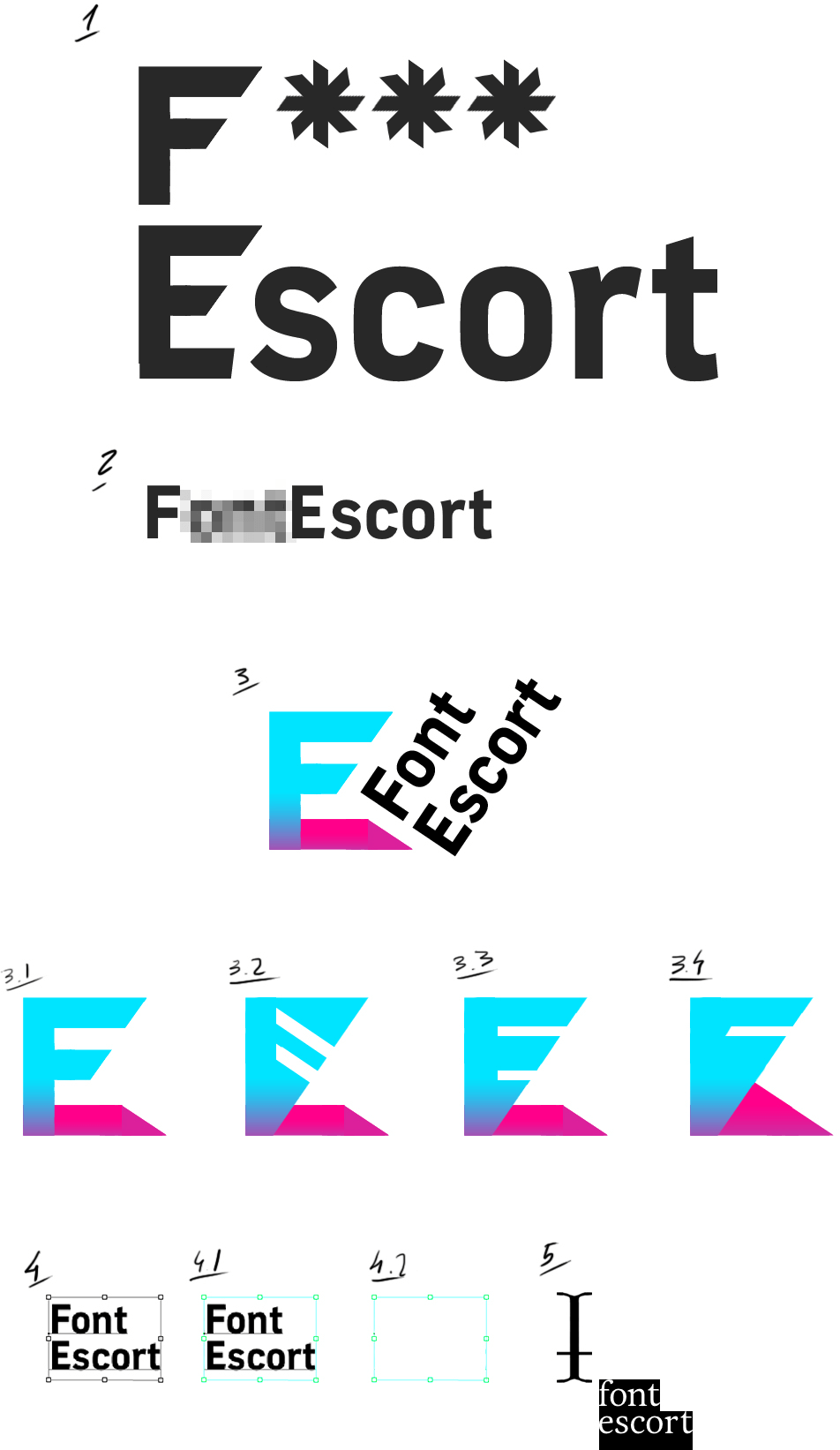 font escort process 04