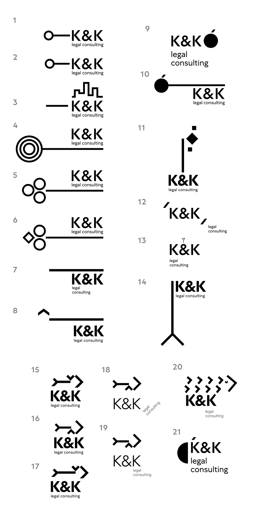 The making of the K&K Legal Consulting logo