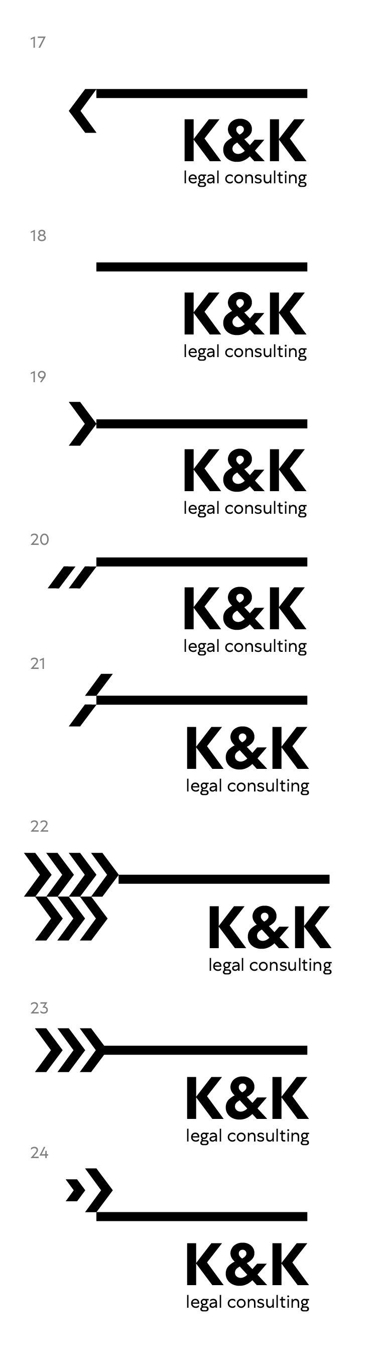 The making of the K&K Legal Consulting logo