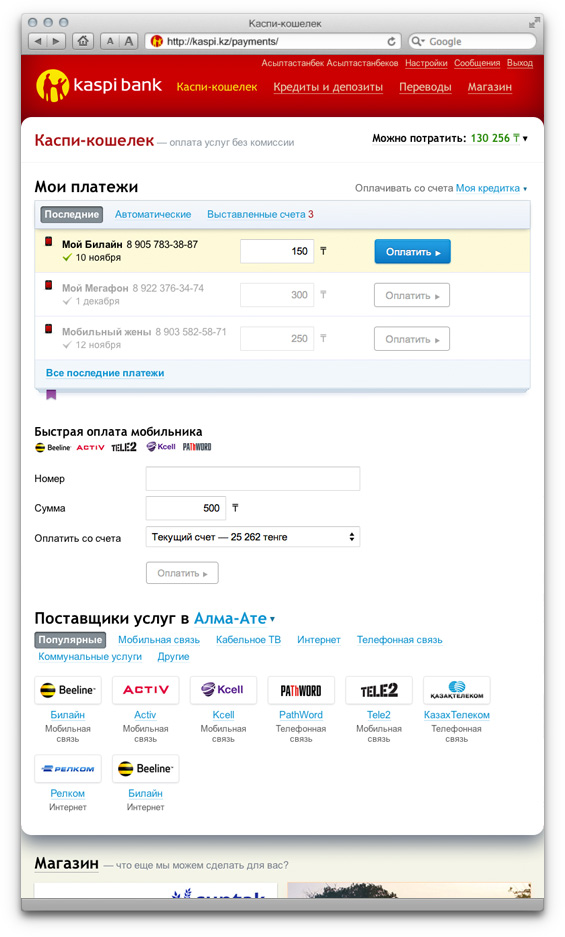 kaspi wallet ipad