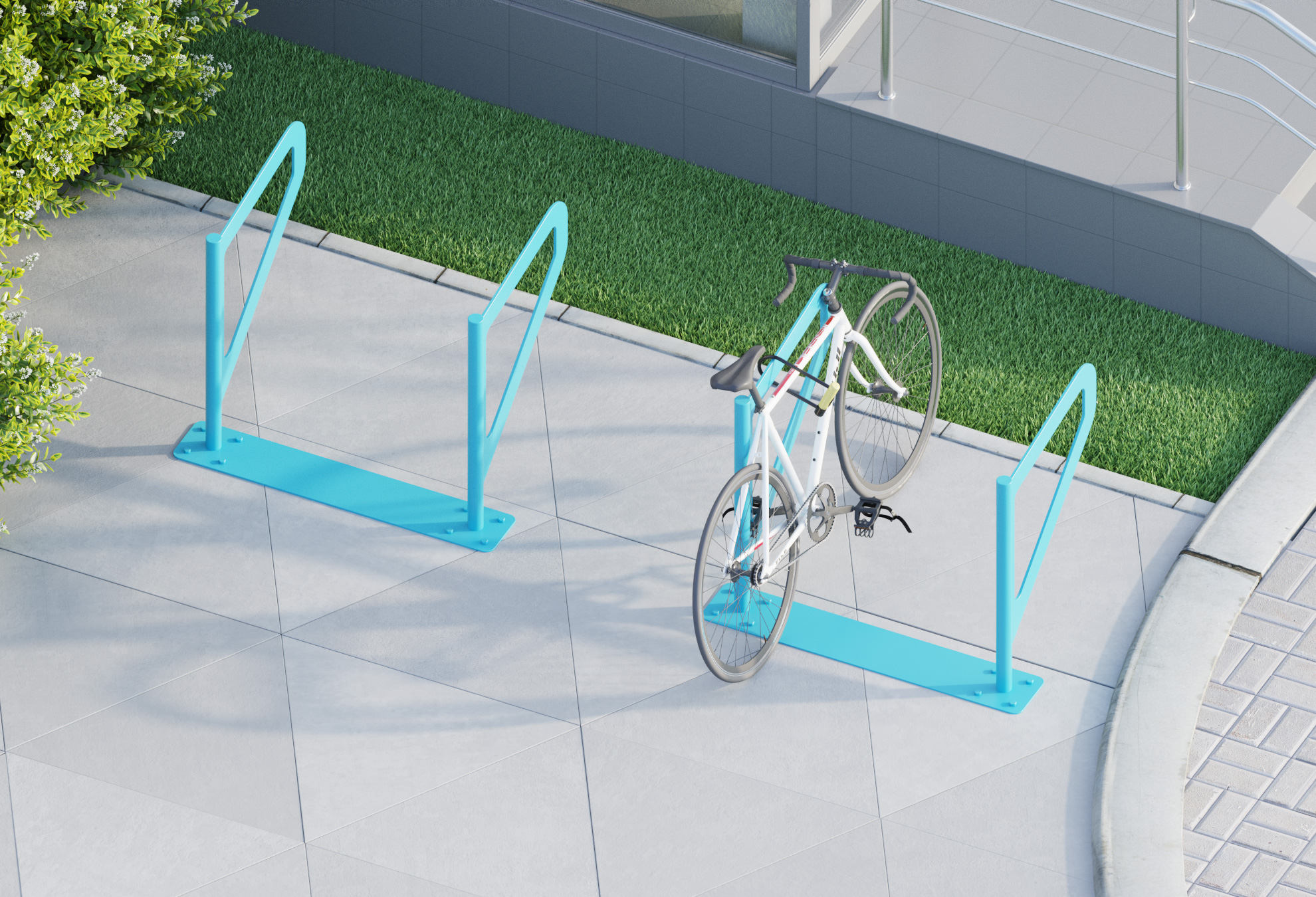 moya poliklinika exterior bicycle rack new