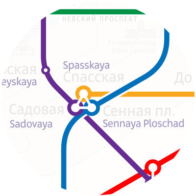 spb metro map sadovaya en