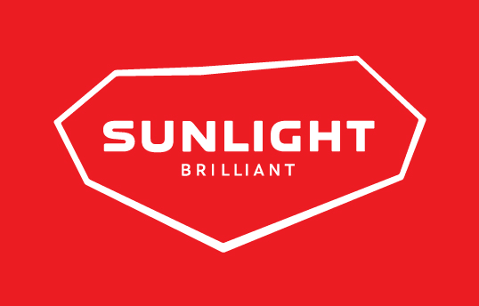 sunlight logo on red